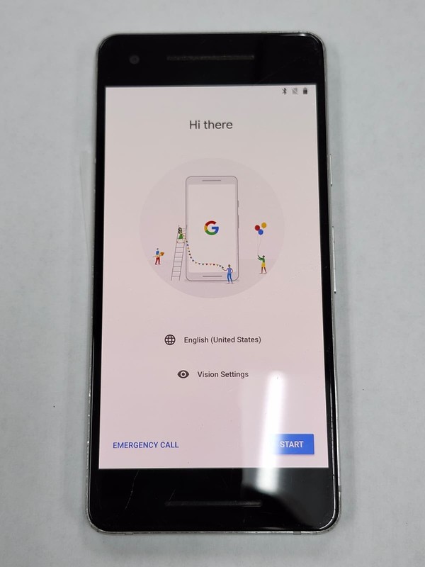 DEFECTIVE – Google Pixel 2 – 64 GB – White – Unlocked – G011C – 12524