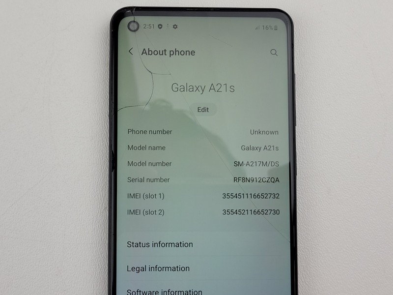 Samsung Galaxy A21s (SM-A217M/DS) 64GB (GSM Unlocked) Dual SIM - CRACKED - H8623 gallery