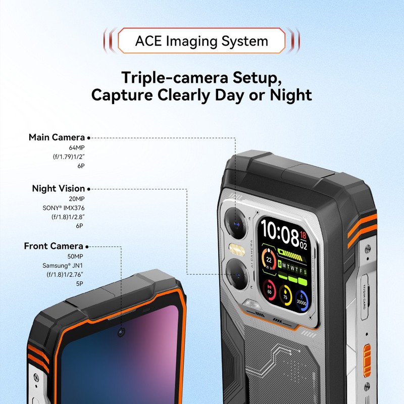 Blackview XPLORE 1 Walkie Talkie 5G Rugged Smartphone 36GB+256GB 6.78" 20000mAh gallery