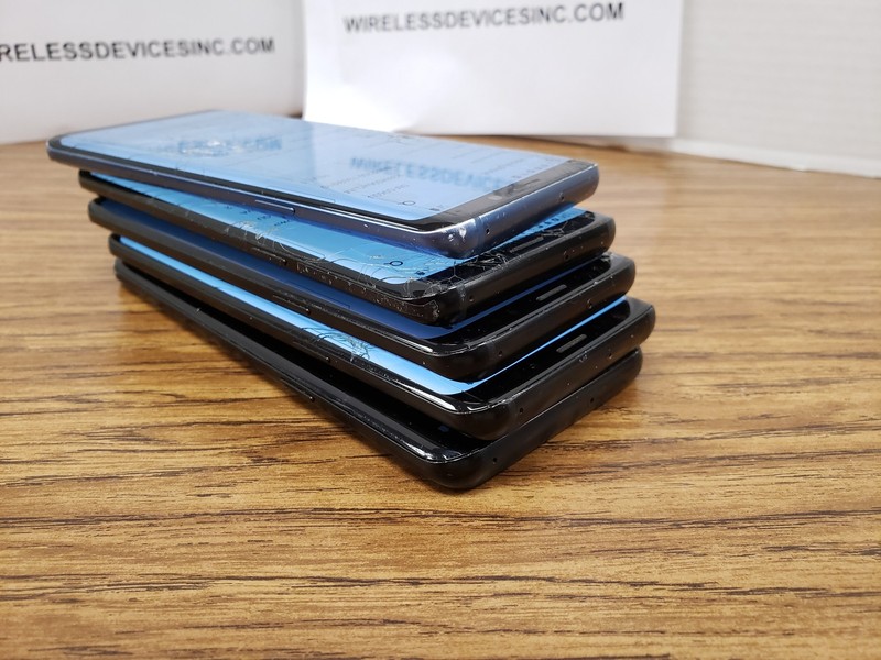 Lot of 5 cracked glass Samsung Galaxy S9 64 GB Unlocked N50