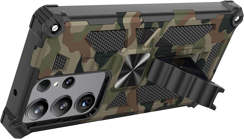 Samsung Galaxy S24 Ultra Case Rugged Camo Men Army Green | Military Grade Drop P gallery