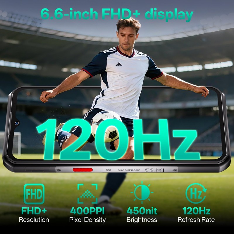 OUKITEL WP62 Rugged Smartphone 5G 36(12+24)GB+512GB/2TB 108MP 11000mAh Silver gallery