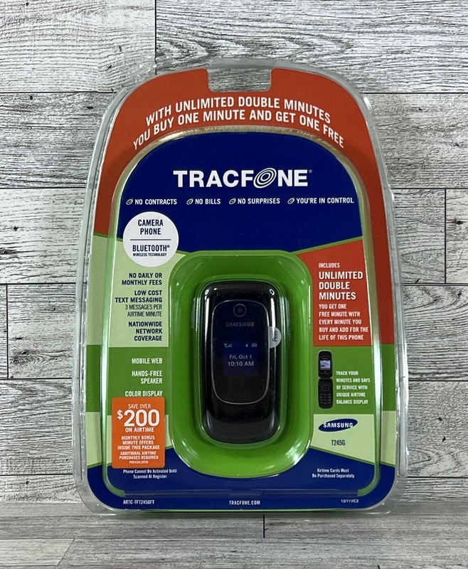 Samsung TracFone Cellular Camera Phone Model T245G Black New In Package