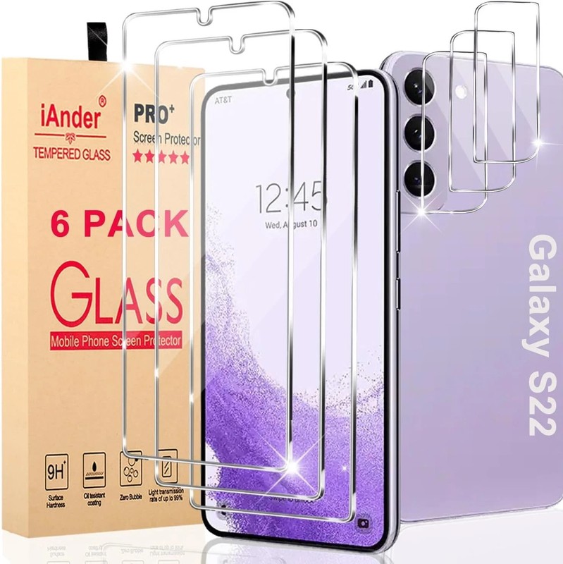 5in1 for Samsung Galaxy S22 Screen Protector Tempered Glass Anti-Buble HD