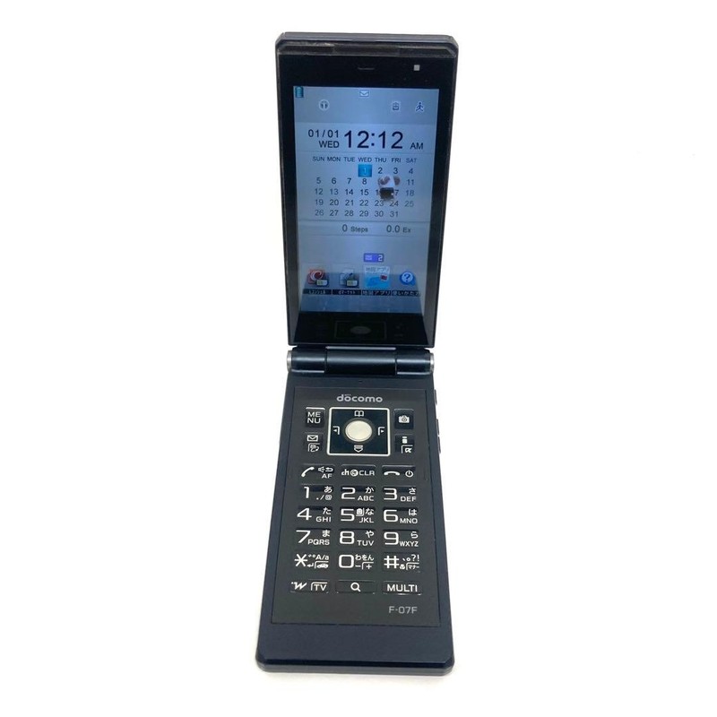 Fujitsu Docomo Mobile Phone F-07F Blue Black Japanese Flip Phone Garake Keitai gallery