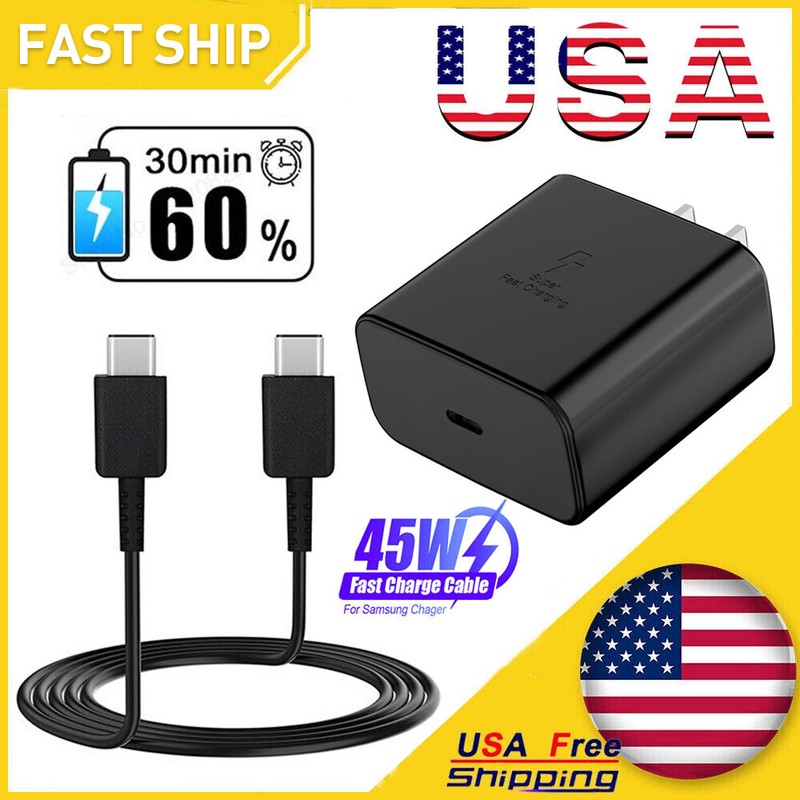 Ungrade 45W Super Fast Wall PD Charger &Cable For Samsung Galaxy S20/S21/S2/S23⚡