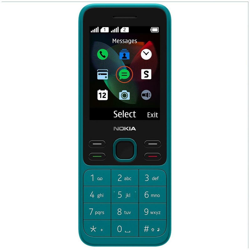 Nokia 150 Dual Sim 2020 Cyan4 MB RAM|4MB ROM Expandable Upto 32GB Unlocked
