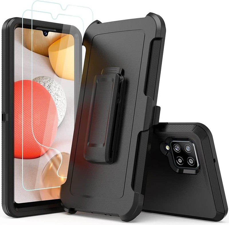Samsung Galaxy A42 5G Case Military Grade Protection Cover Belt Clip Armor,Orang