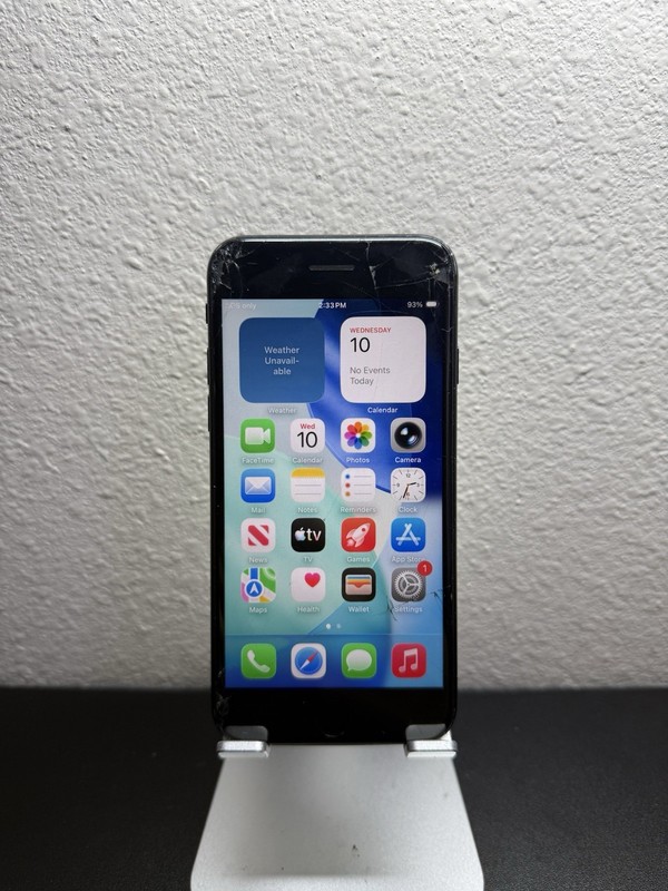 Apple iPhone SE (2nd Gen) 2020 64GB Black A2275 Cracked (FMI OFF)
