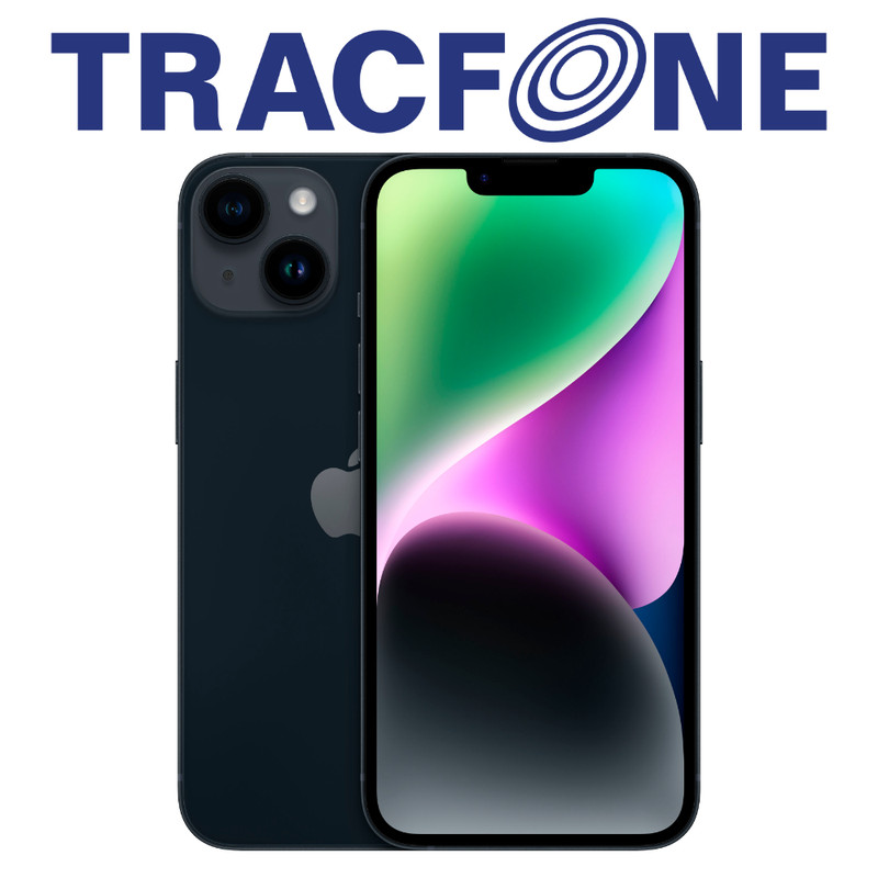 Apple iPhone 14 A2649 128GB Midnight TracFone Locked Very Good