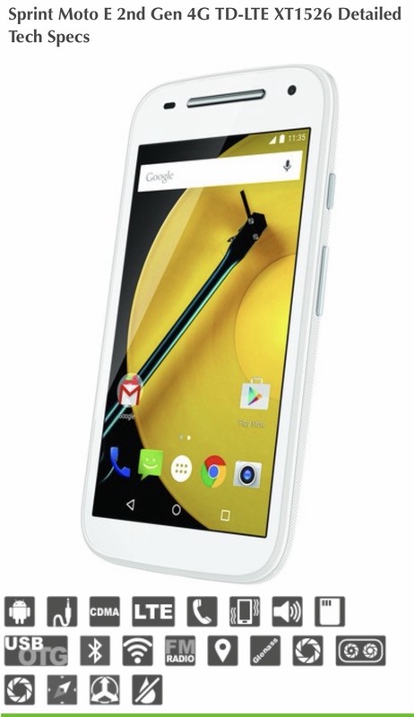 Motorola Moto E (2nd Gen) 4G LTE – 8 GB, 1 GB RAM, Android 5.0.2