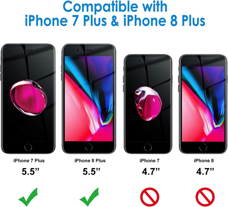 2PCS Privacy Screen Protector & Tempered Glass Film for iPhone 8 Plus & 7 Plus gallery