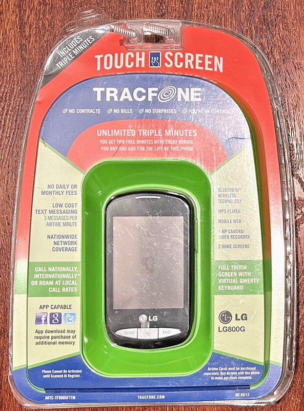 LG 800G – TracFone Touch Screen Cellular Phone NEW Sealed Package