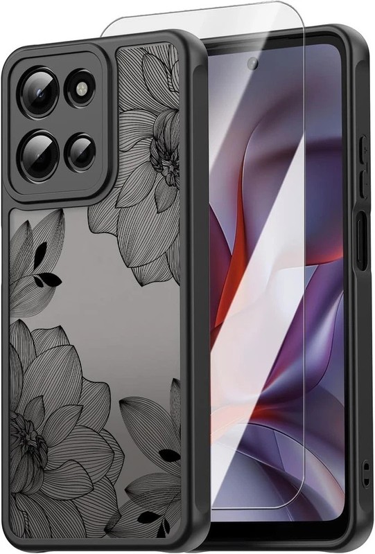 Moto G 2026/G 2025/Moto G Play 2026 Case, Semi-Transparent Frosted Cover, Black