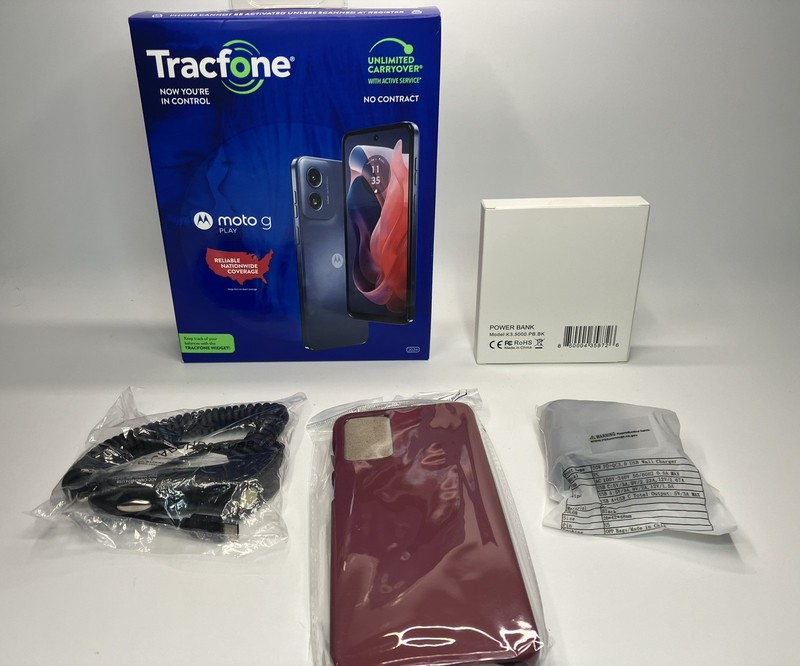 Tracfone Moto G Play 2024 XT2413V 64GB Phone & Accessories NEW No Plan Incl.