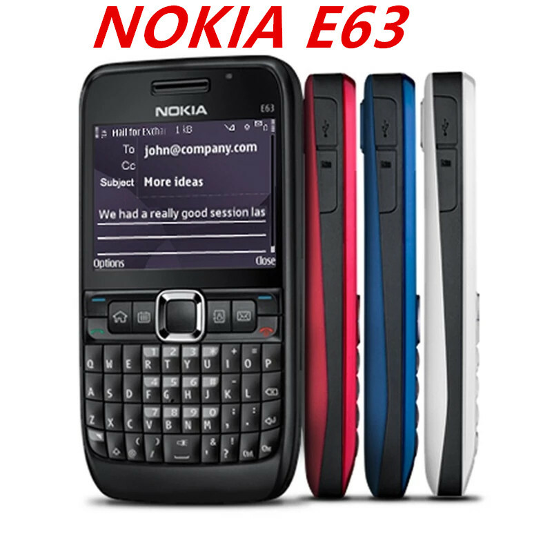 Original NOKIA E63 3G Wifi Bluetooth Camera 2MP Mp3 Player Mobile Bar Unlocked