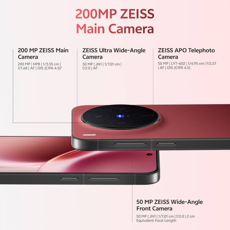 vivo X300 5G 16 GB 512 GB Red Factory Unlocked Global Version No Tariff in USA gallery