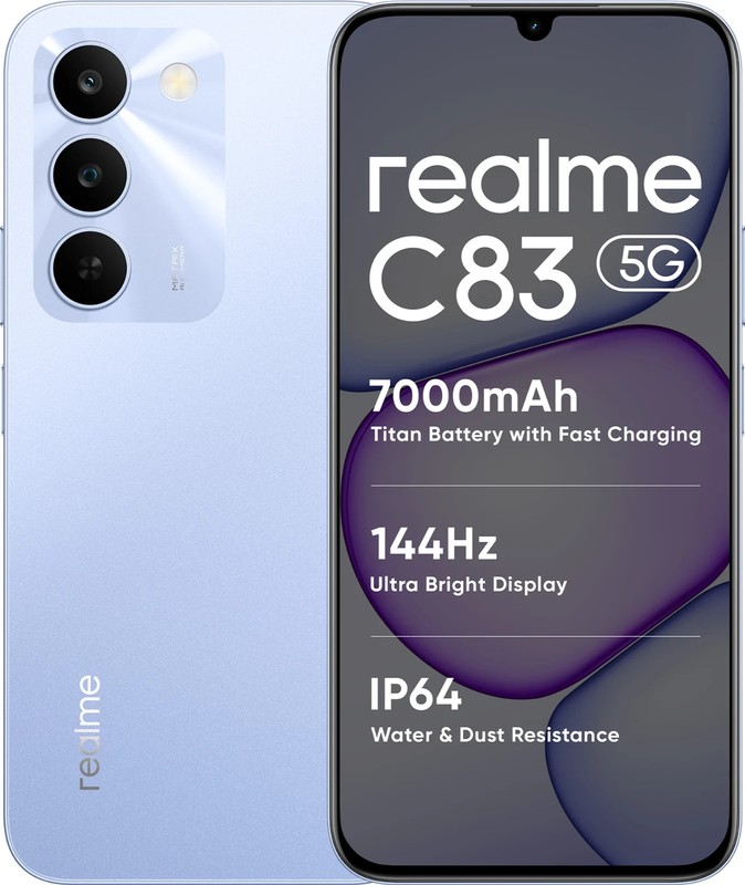 realme C83 5G (Purple,128GB 6GB) Dimensity 6300 Processor Global Version.