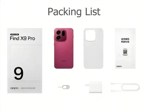Oppo Find X9 Pro 5G 1TB 16GB CN Model w/Google Play Unlocked GSM Red gallery
