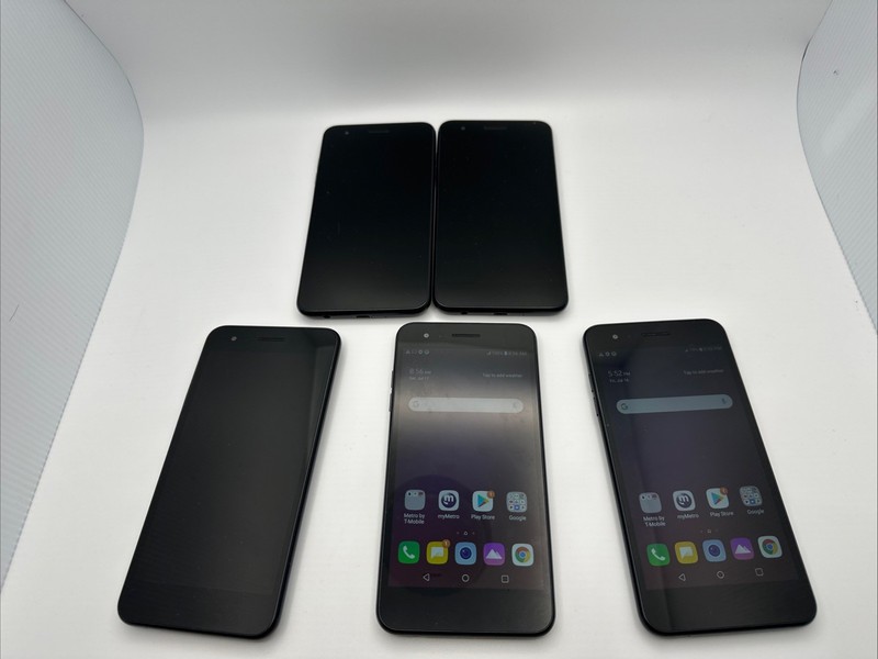 LG Aristo 3+ LMX220MB MetroPCS Lot Of 5 Android Smartphones Nice