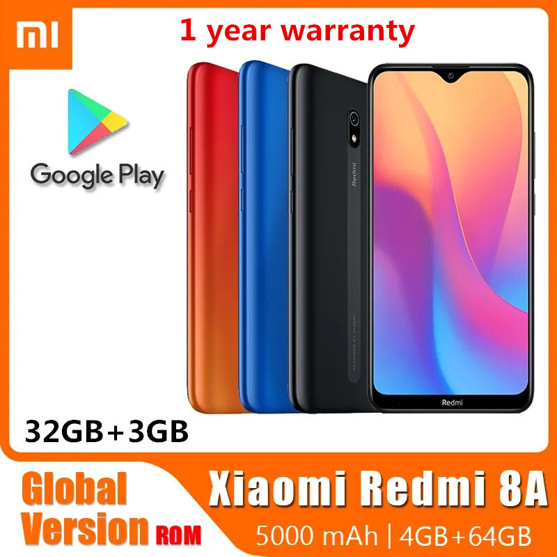 Xiaomi Redmi 8A 64GB 32GB 4G LTE Unlocked Android Global Smartphone New Sealed
