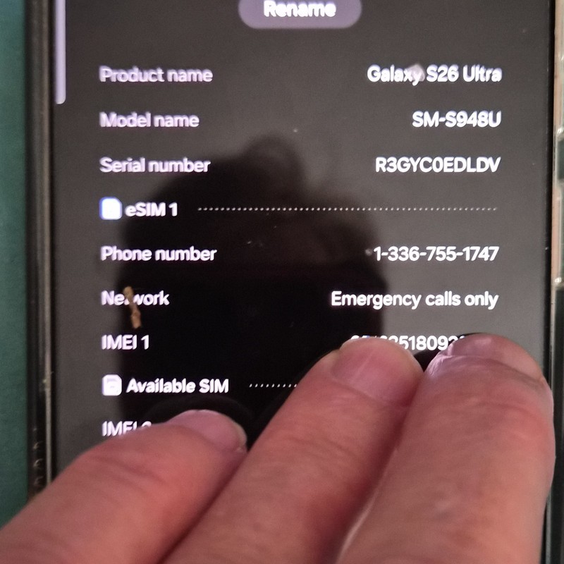 Samsung Galaxy S26 Ultra SM-S948U 256GB Black eSIM AT&T Android Smartphone