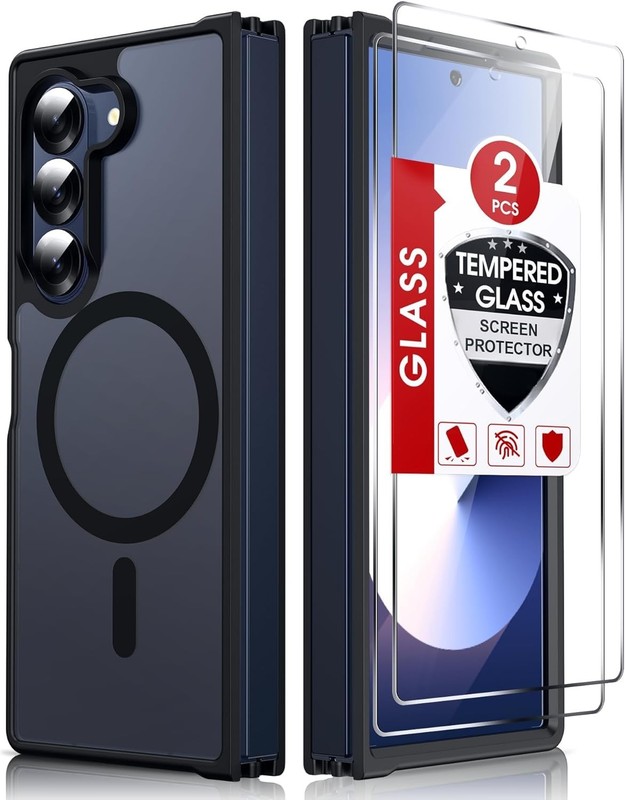 for Galaxy Z Fold 6 Case 2Pcs Screen Protector, Magnetic Integrated Structure