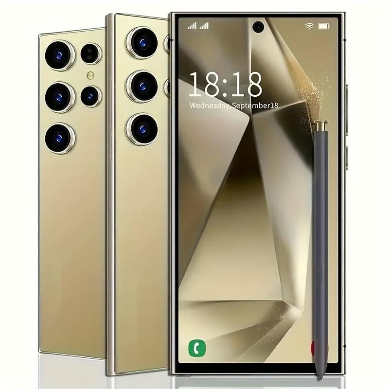 I24 Ultra Android 13 Smartphone 8GB RAM 256GB Unlocked 6.8" HD 6000mAh Gold