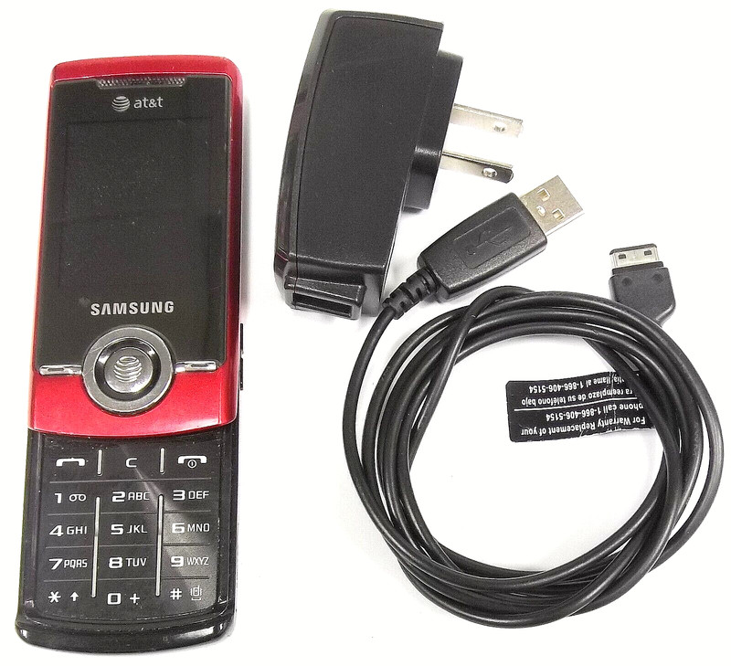 Samsung SGH-A777 – Red and Black ( AT&T ) Cellular Slider Phone – Bundled