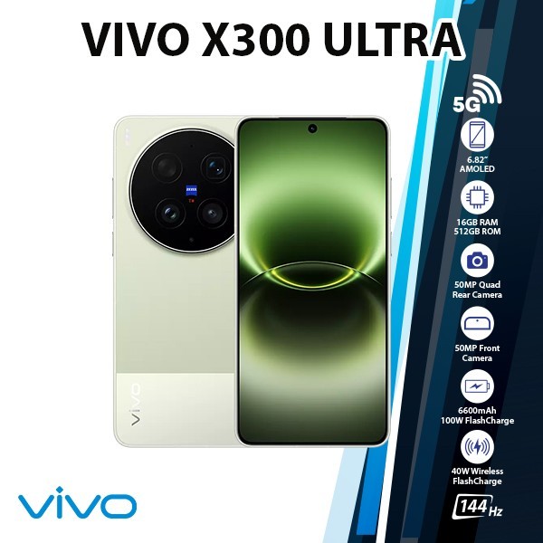 VIVO X300 Ultra 5G Android Cell Phone (16GB+512GB/GREEN/Dual SIM/Unlocked)