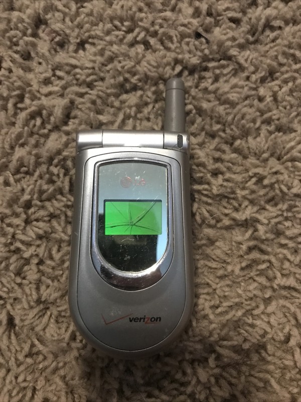 LG VX4500 Metallic Silver Cellular Flip Phone Verizon Untested For Parts