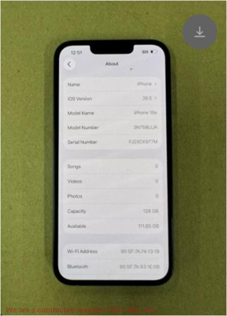 iPhone 16e 128GB Black UNKNOWN CARRIER SEE DETAILS