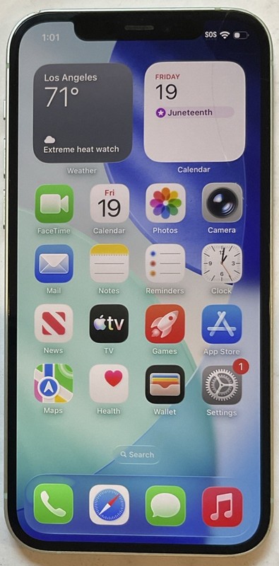 FULL POWER, GSM UNLOCKED iPhone 12, 64GB A2172 MGF83LL/A FOR PARTS OR REPAIR gallery
