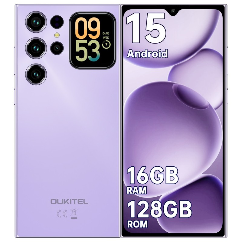 OUKITEL C62 Cell Phone 6.88&Prime; Dual Screen 16GB+128GB 5150mAh Android 15 T-Mobile