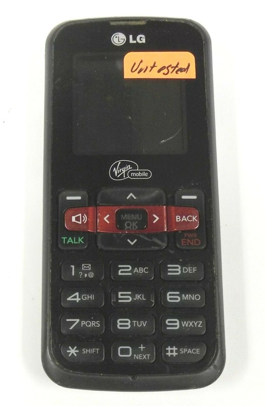 LG VM101 - Black and Silver ( Virgin Mobile ) Cellular Phone - Untested
