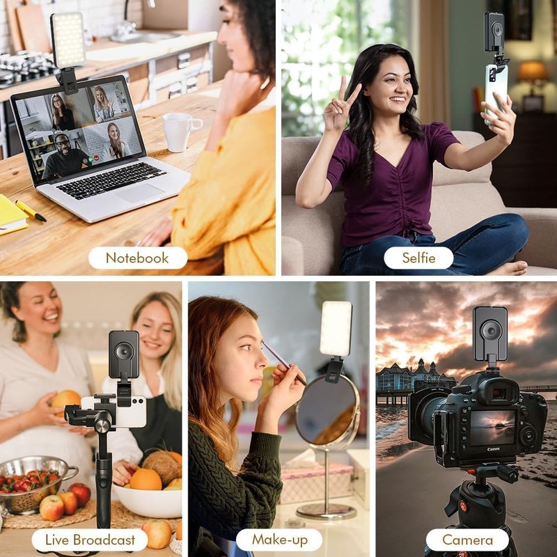 Selfie Light for iPhone,Portable Phone Clip on Light,Rechargeable LED Ring... gallery