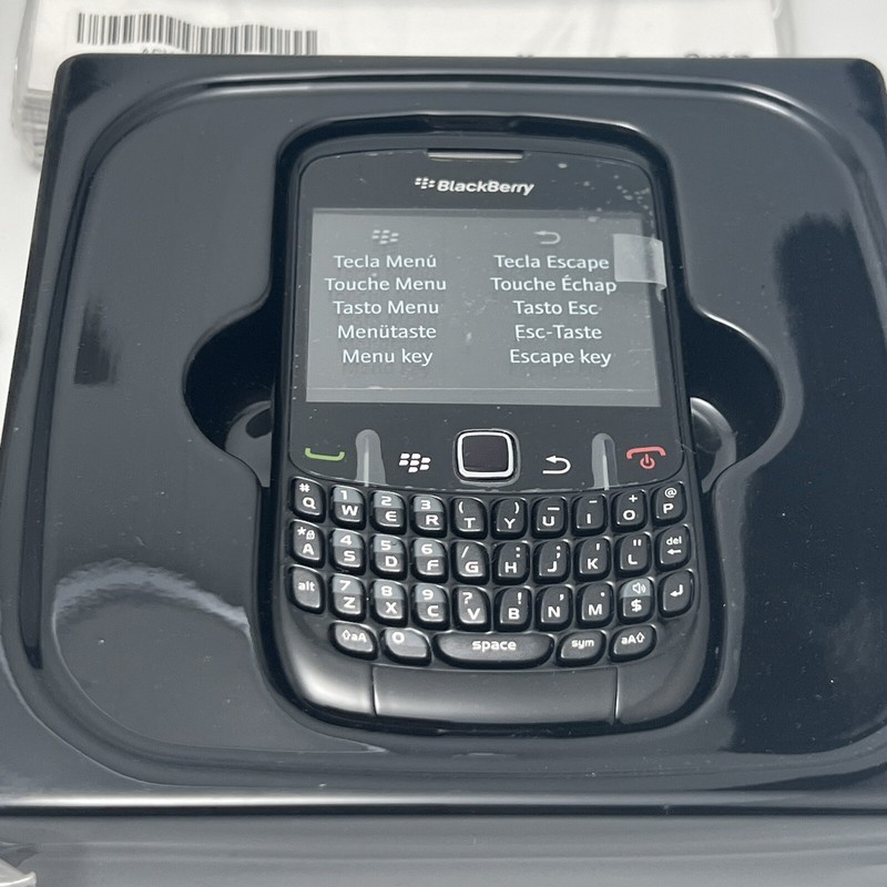 Vintage BlackBerry Curve 8530 Black Original Box Accessories for Collectors