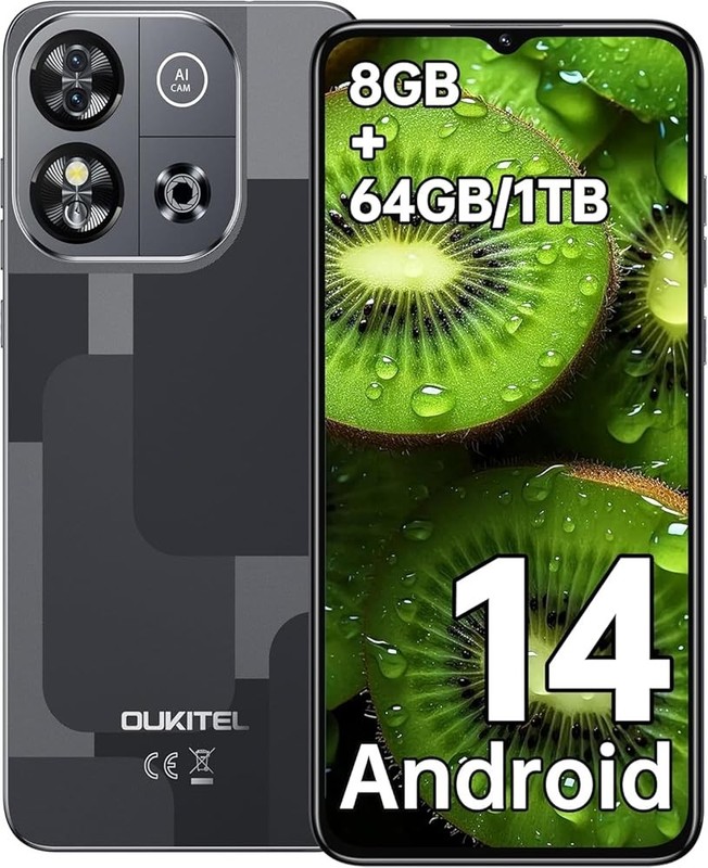 OUKITEL C57S T-Mobile Cell Phone 8GB+64GB Android 14 6.52 inch 4300mAh 4G