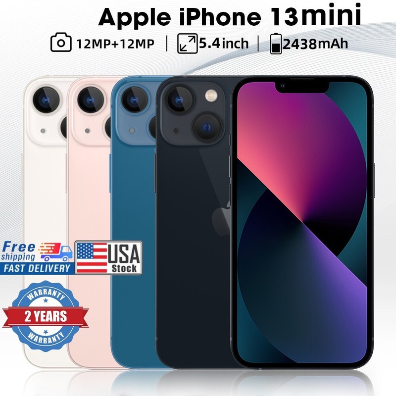 New Apple iPhone 13 Mini/13/12 Mini Factory Unlocked 256/128GB ALL Carrier&Color