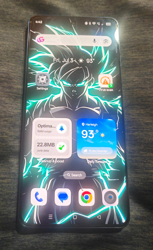 realme GT 7T Blue 256GB 64MP Diversity 8400 chip 7000 mah battery w/ Phone Cases