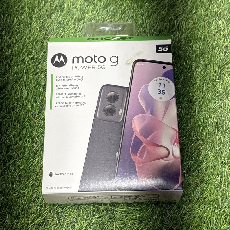 Cricket Wireless Moto G Power 5G – 128GB – 4GB RAM Prepaid Smartphone NEW 🔒