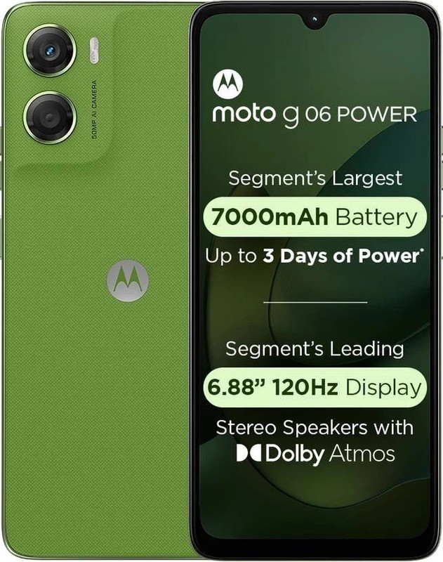 Moto g06 power (Pantone Tendril, 64 GB 4GB RAM) Helio G81 Processor
