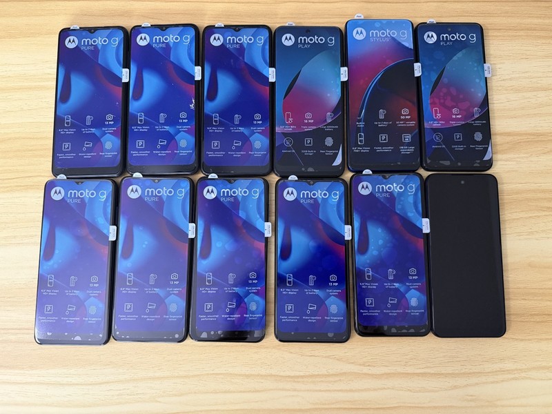 Lot 12 Mix Motorola Moto G Pure XT2163DL Tracfone 32GB Blue -Excellent