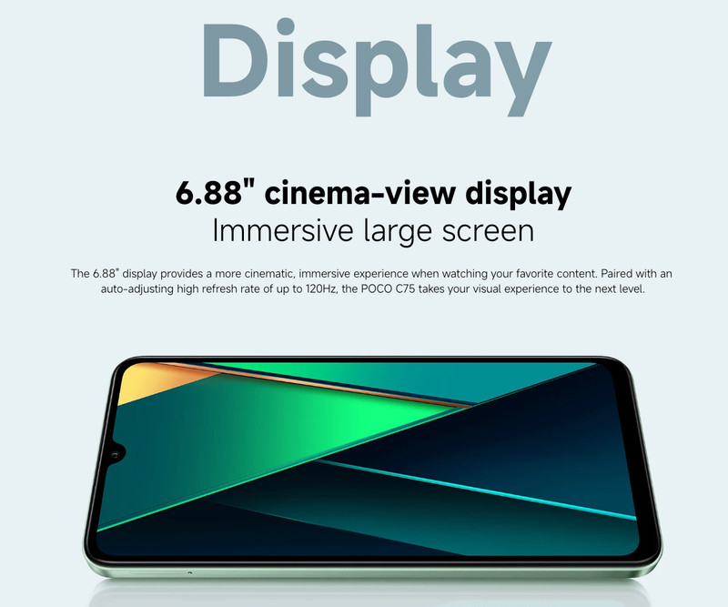 Xiaomi POCO C75 4G LTE Gold - 8GB RAM - 256GB ROM - Unlocked - Global - NEW gallery