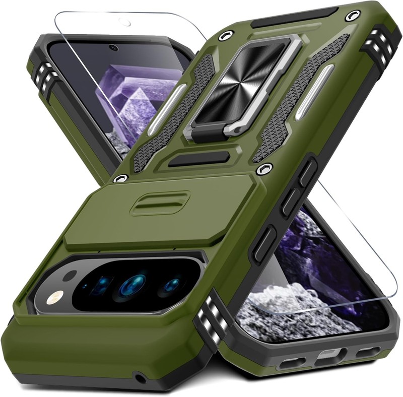 Case for Google Pixel 10 Pro XL with Slide Camera Cover + Screen Protector