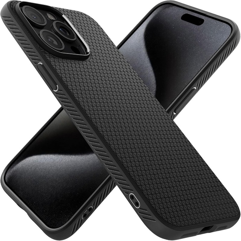 Liquid Air Designed for iPhone 15 Pro Max Case (2023) – Matte Black, Military-Gr