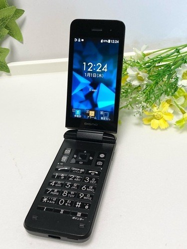 Kyocera DIGNO Keitai 3 902KC Black 4G LTE Android Flip Phone SIM Unlocked Japan