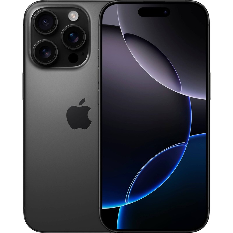 Apple iPhone 16 Pro 128GB GSM / CDMA Unlocked Phone – Black Titanium – Used