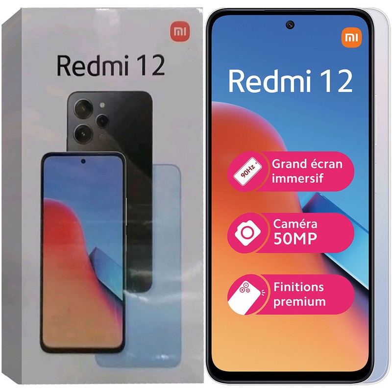 Xiaomi Redmi 12 4G Polar Silver 128GB + 4GB Dual-SIM Unlocked GSM NEW