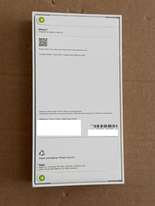 Apple iPhone 17 - 256GB Black (Verizon) Smartphone BRAND NEW SEALED 1 YEAR WRNTY gallery